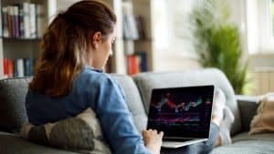 woman on computer
